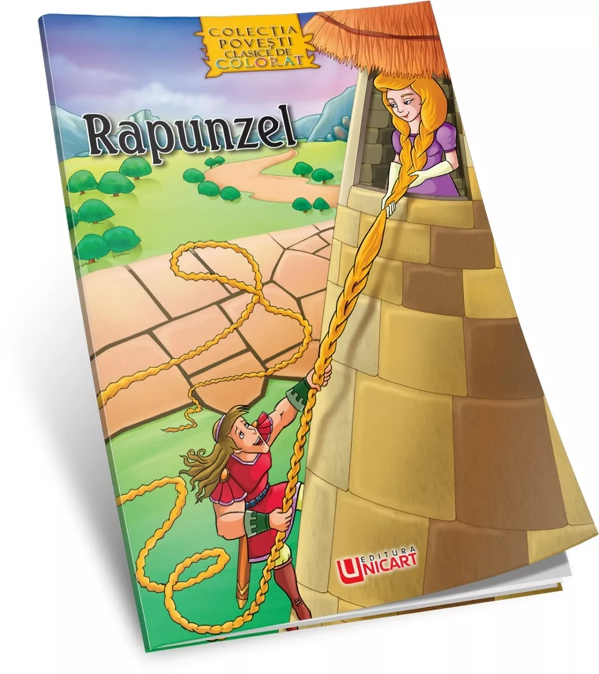 Rapunzel, carte de colorat A4