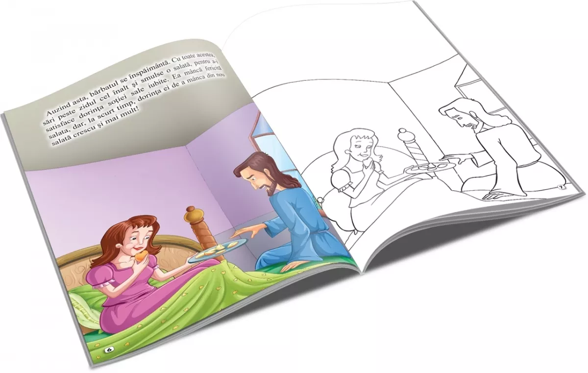 Rapunzel, carte de colorat A4