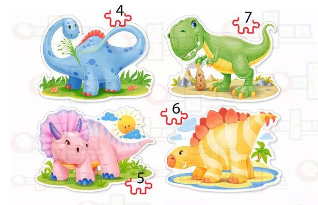 Set 4 puzzle-uri Dinozauri