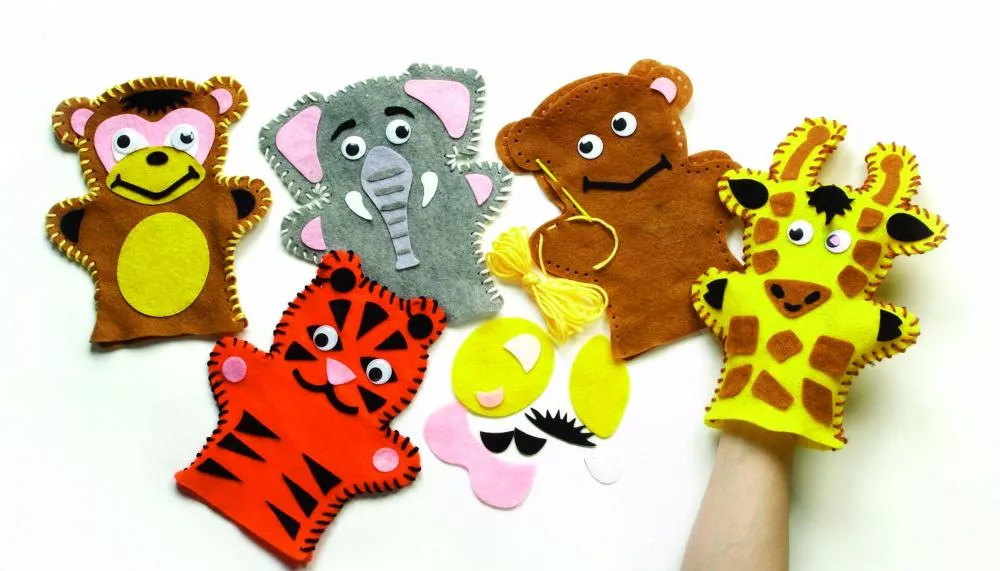 Set creatie marionete Animale din jungla