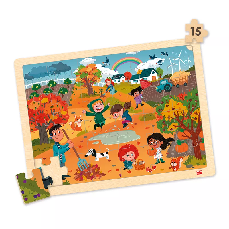 Puzzle anotimpuri Set puzzle cele 4 anotimpuri 150096 Omfal