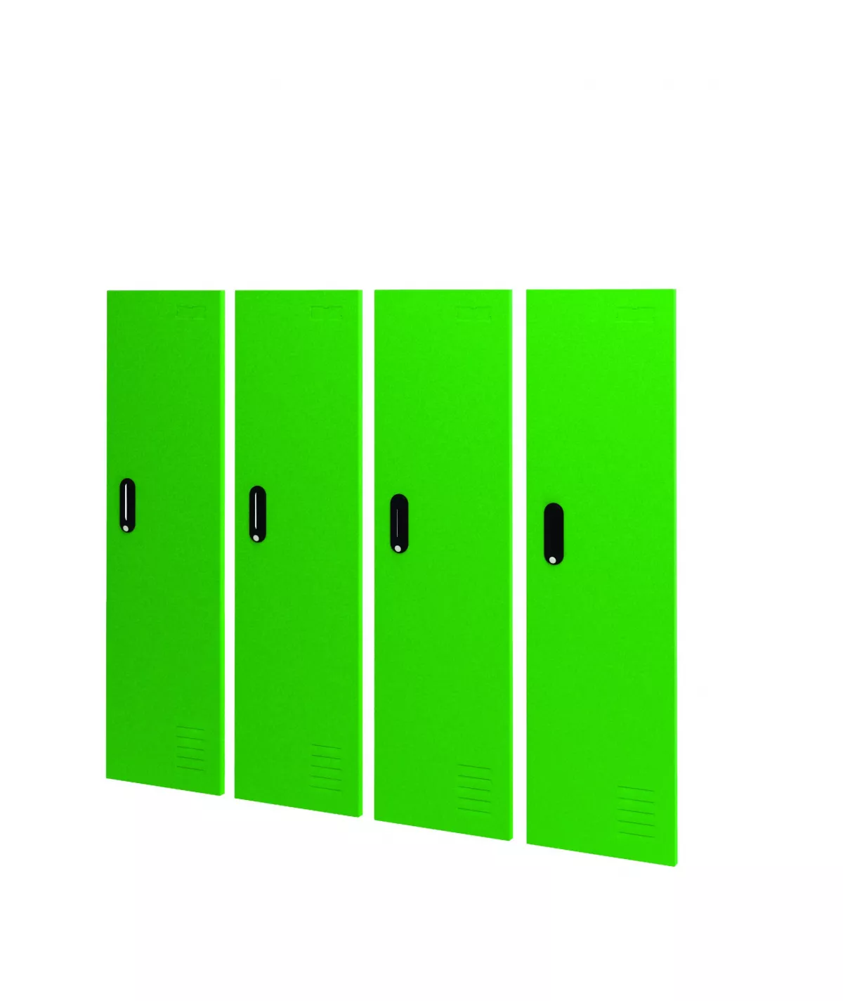 Vestiar metalic mic 4 compartimente verde 152 x 45 x 135 cm