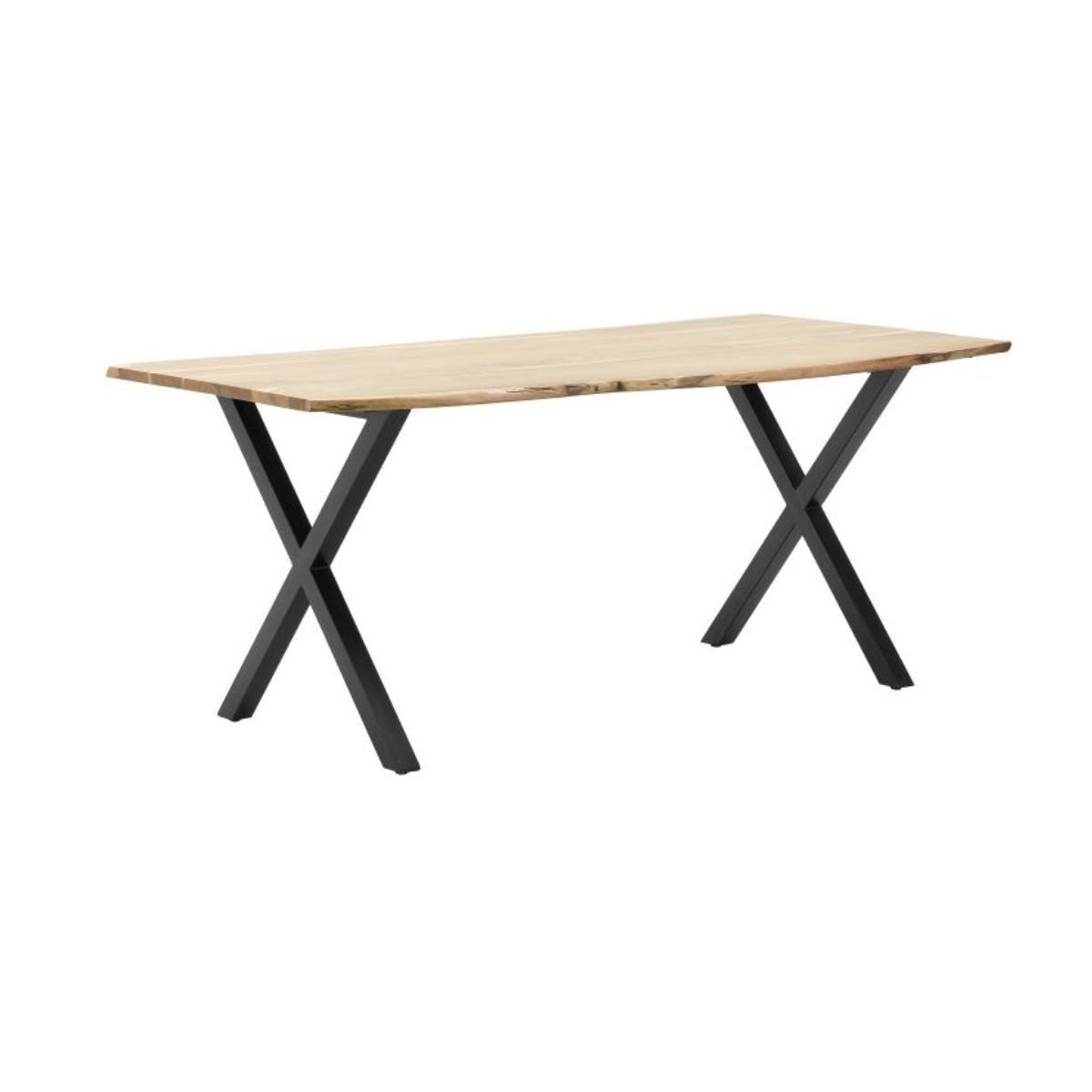 Masa dining / bucatarie, din lemn cu picioare metalice, 180x90x77 cm (M2)