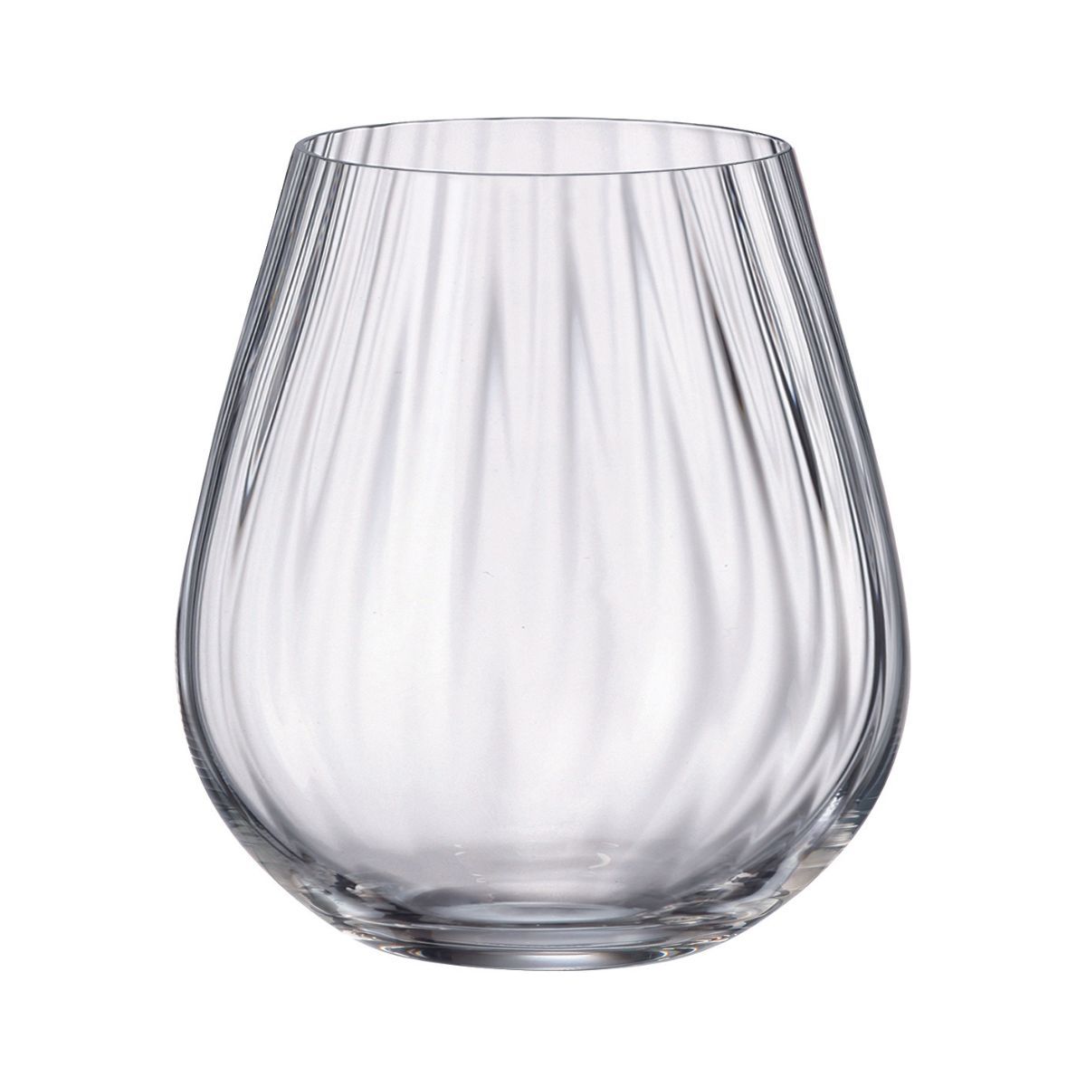Set de 6 pahare pentru coniac, transparent, din cristal de Bohemia, 380 ml, Sarah Waterfall