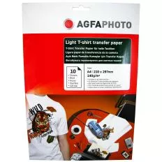 Hartie Agfa transfer termic pentru tricouri albe A4 140g/10 coli