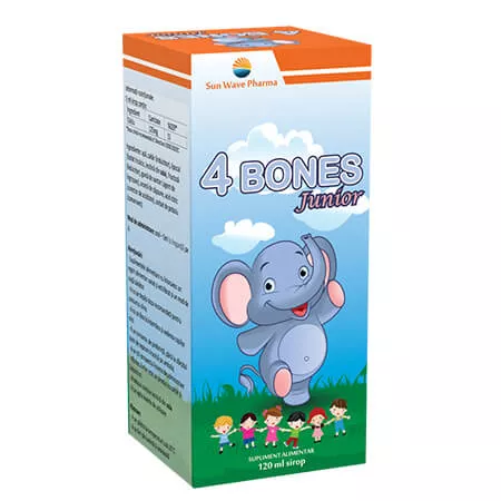 4 Bones junior sirop, 120 ml, Sun Wave, [],remediumfarm.ro