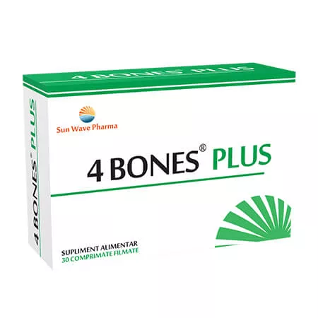 4 Bones Plus, 30 comprimate filmate, Sun Wave, [],remediumfarm.ro