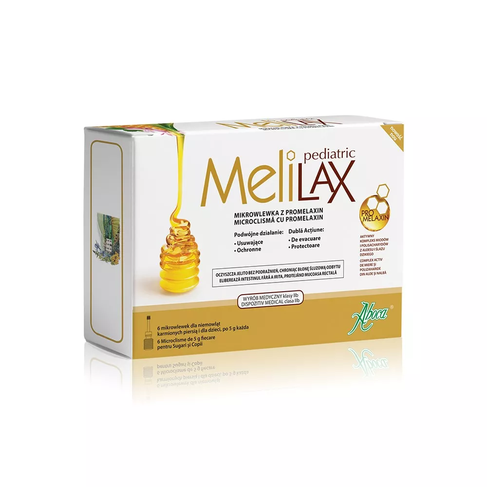 Melilax Pediatric microclisme cu propolis, 6 bucati, Aboca, [],remediumfarm.ro