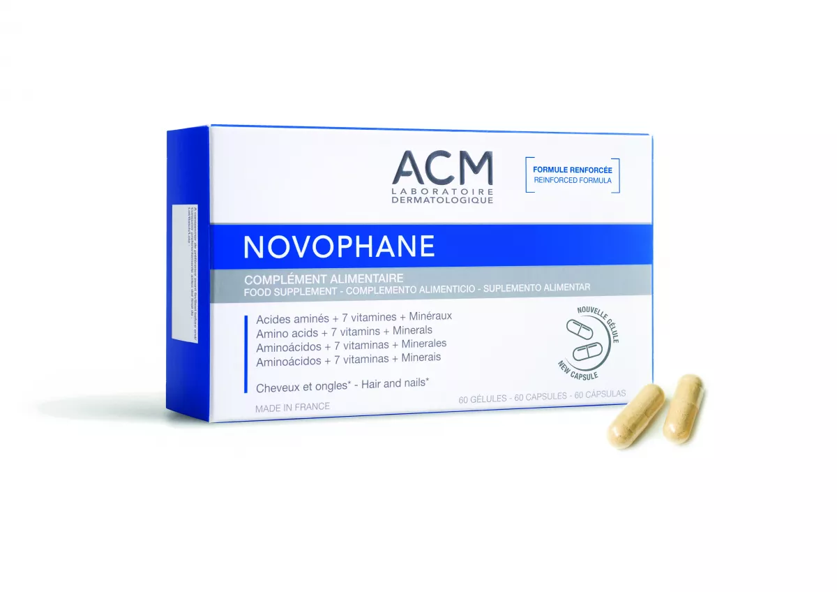 Capsule pentru par si unghii Novophane, 60 capsule, Acm, [],remediumfarm.ro