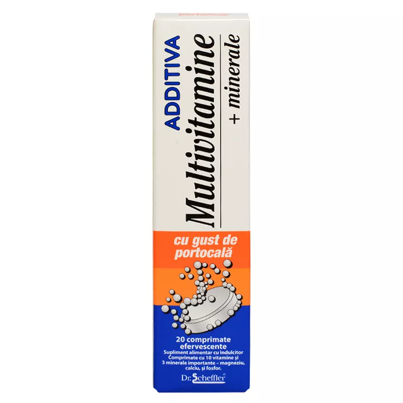 Multivitamine si minerale Additiva, 20 comprimate efervescente, Dr. Scheffler, [],remediumfarm.ro