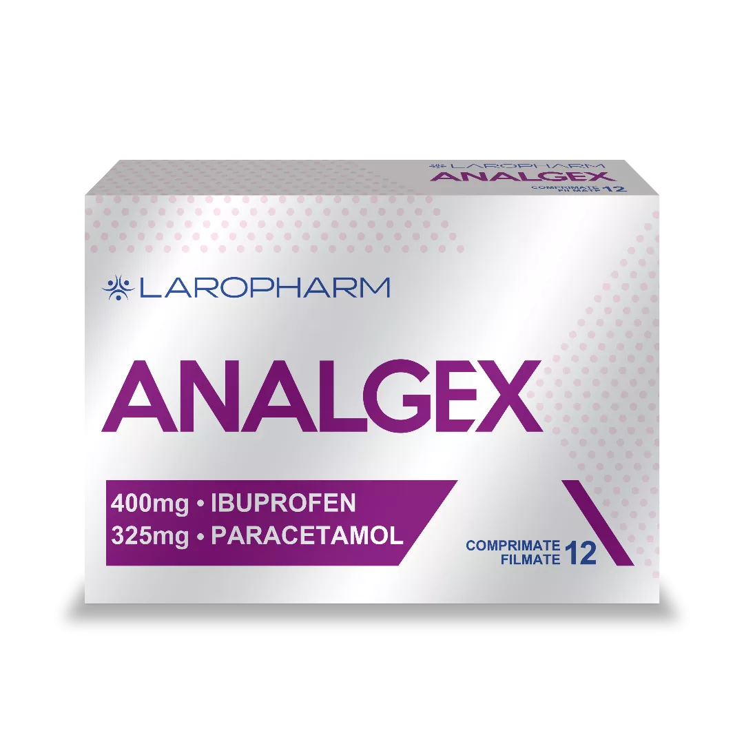 Analgex 400mg/325mg, 12 comprimate, Laropharm, [],remediumfarm.ro