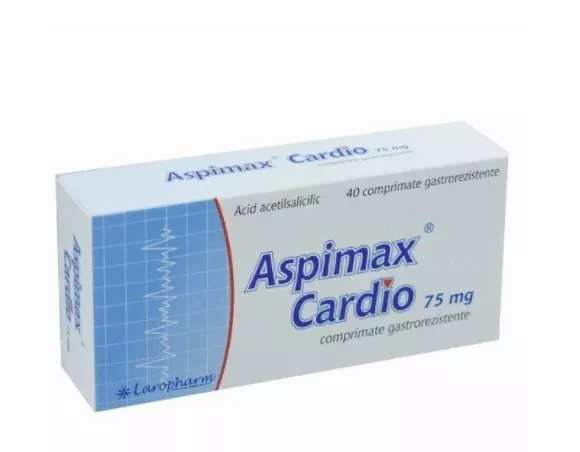 Aspimax Cardio 75 mg, 40 comprimate, Laropharm, [],remediumfarm.ro