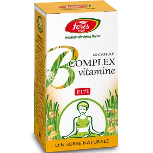 Vitamine naturale B Complex, F172, 60 capsule, Fares, [],remediumfarm.ro