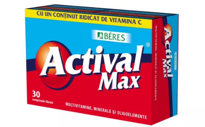 Actival Max, 30 comprimate, Beres Pharmaceuticals Co, [],remediumfarm.ro