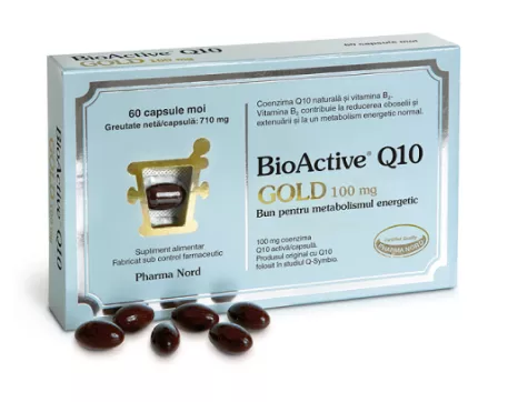 Bio-Active Q10 Gold 100mg x60cps (PharmaNord), [],remediumfarm.ro