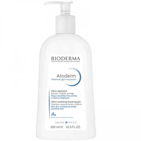 Gel spumant Atoderm Intensive,500 ml, Bioderma, [],remediumfarm.ro