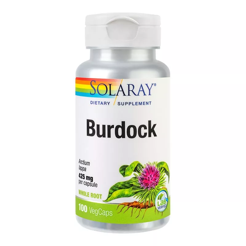 Burdock (Brusture) 425 mg Solaray, 100 capsule, Secom, [],remediumfarm.ro