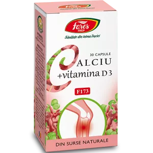 Calciu + Vitamina D3 x 30cps, [],remediumfarm.ro