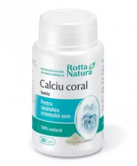 Calciu Coral Ionic, 90 capsule, Rotta Natura, [],remediumfarm.ro