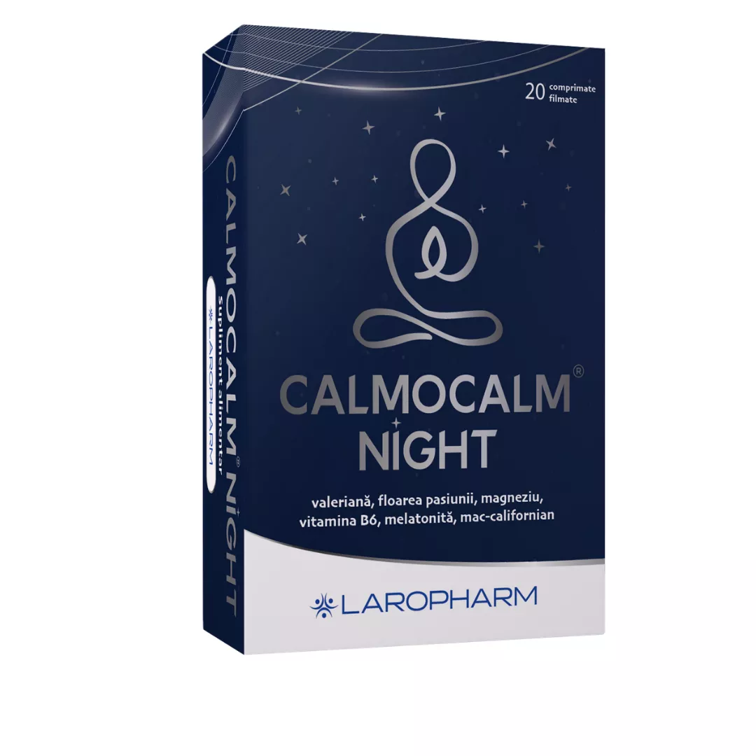 Calmocalm night, 20 comprimate filmate, Laropharm, [],remediumfarm.ro