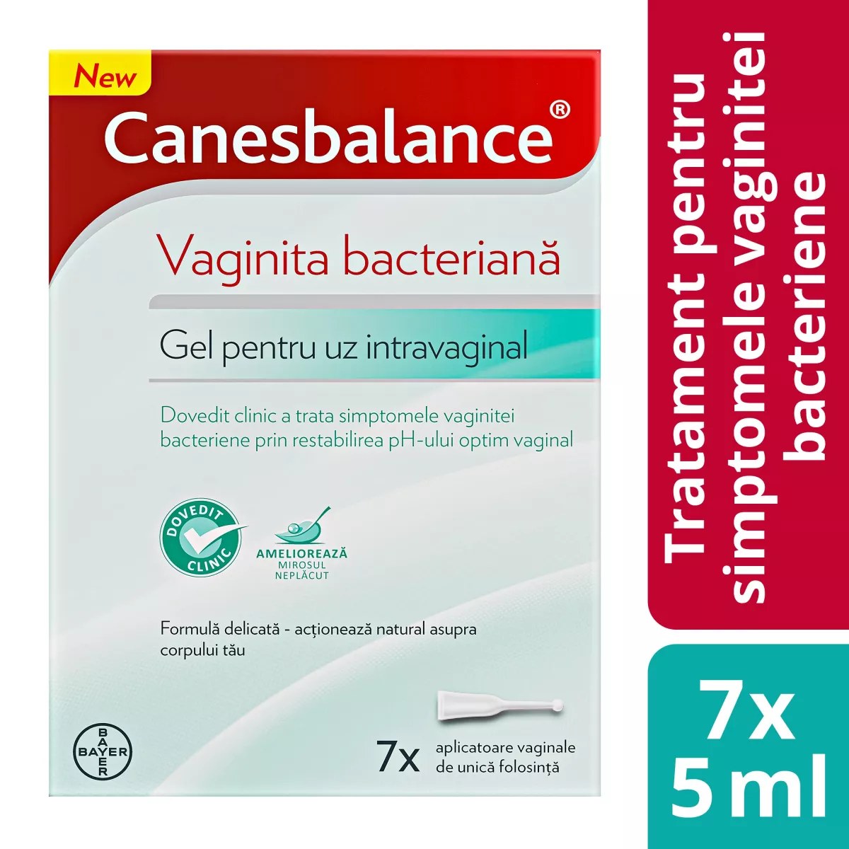Canesbalance, gel pentru uz intravaginal, 7 aplicatoare preumplute cu gel, Bayer, [],remediumfarm.ro