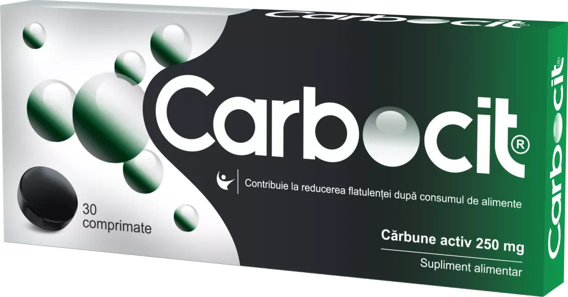 Carbocit carbune activ 250mg, 30 comprimate, Biofarm, [],remediumfarm.ro