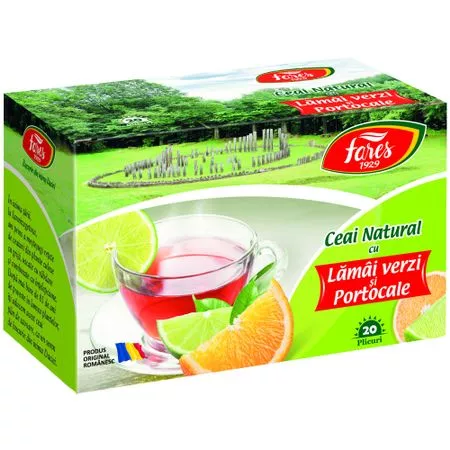 Ceai Aromafruct Lamaie si Portocale x 20dz (Fares), [],remediumfarm.ro