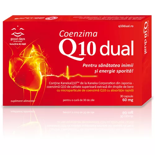 Coenzima Q10 Dual 60mg, 30 capsule, Good Days Therapy, [],remediumfarm.ro