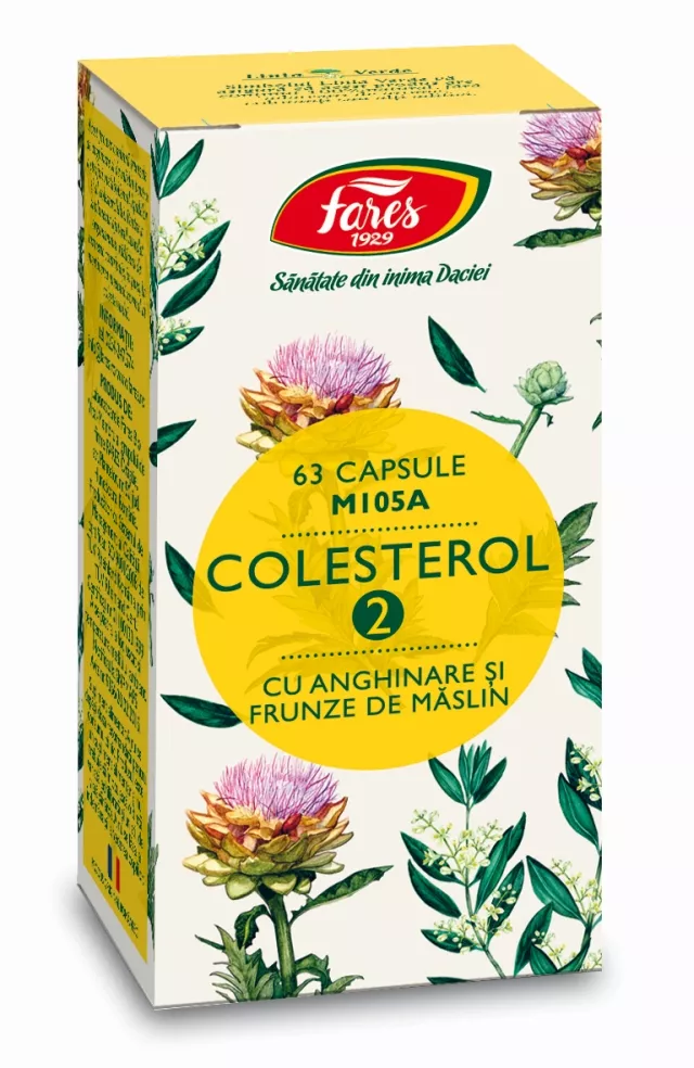 Colesterol 2 cu anghin,fr.maslin x 63cps, [],remediumfarm.ro