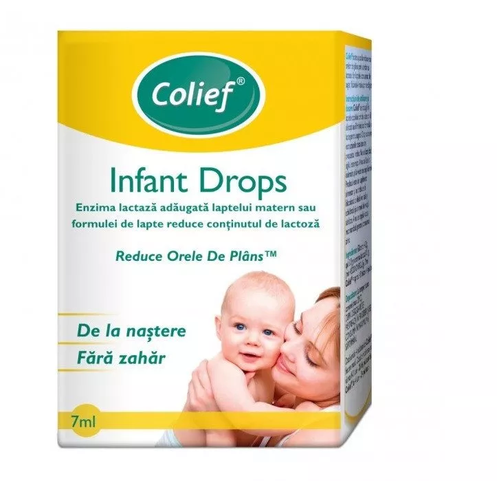 Picaturi anticolici cu enzima lactaza Infant Drops, 7 ml, Colief, [],remediumfarm.ro