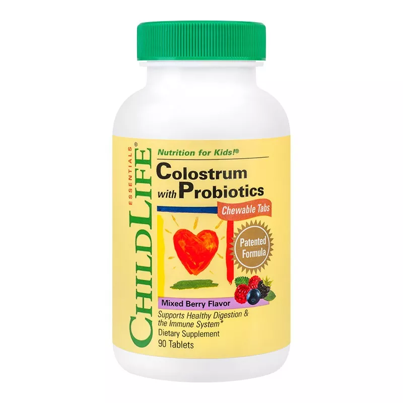 Colostrum Plus Probiotics Chewable, 90tb, Secom, [],remediumfarm.ro