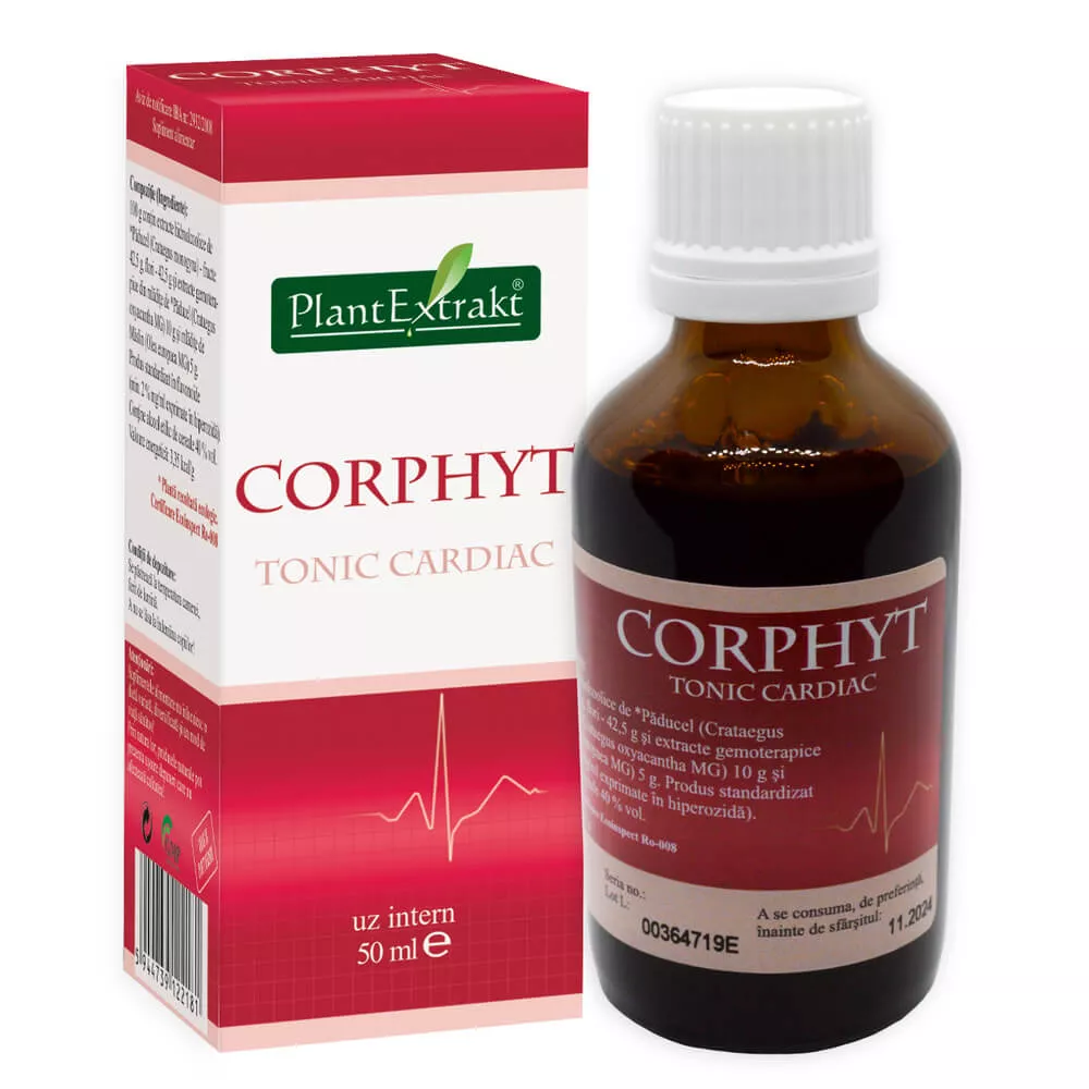 Corphyt tonic cardiac, 50 ml, Plantextrakt, [],remediumfarm.ro