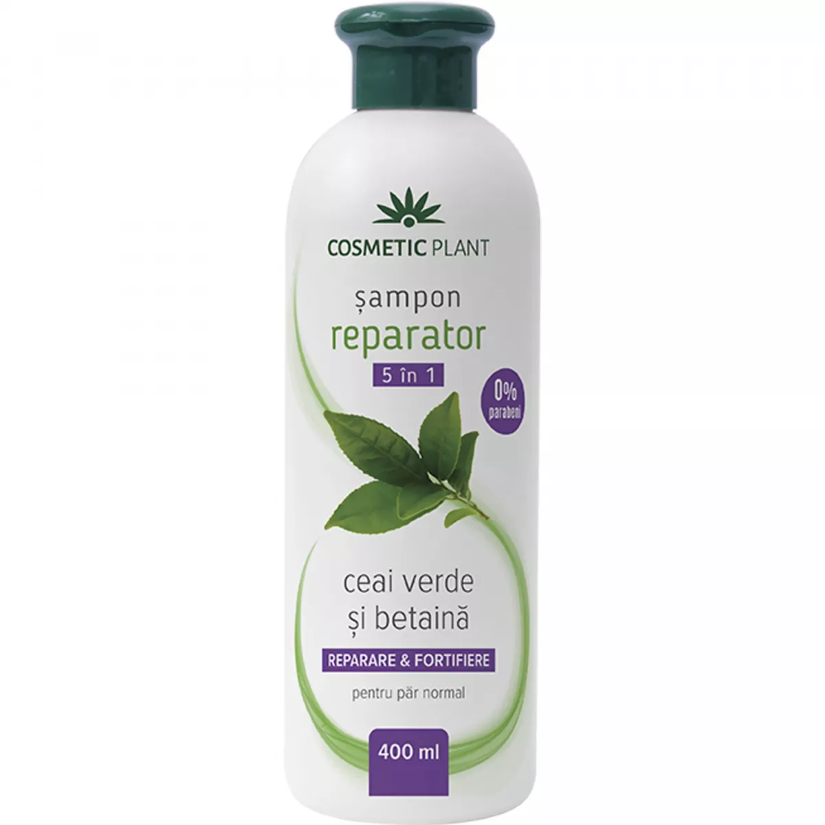 Sampon reparator 5 in 1 cu ceai verde si betaina, 400 ml, Cosmetic Plant, [],remediumfarm.ro