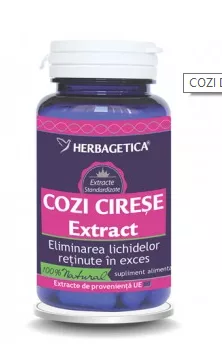 Cozi de cirese extract, 60 capsule, Herbagetica, [],remediumfarm.ro