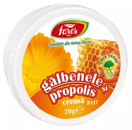 Crema de Galbenele si Propolis, P117, 20 g, Fares, [],remediumfarm.ro