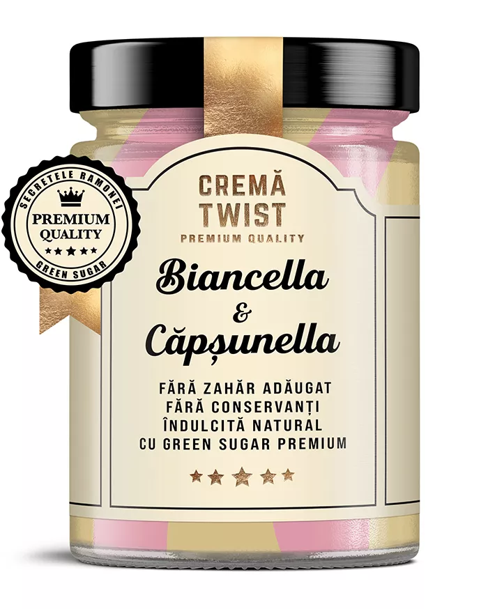 Crema Twist Biancella & Capsunella, 350g, Remedia, [],remediumfarm.ro