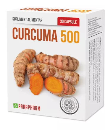 Curcuma 500mg, 30cps (Parapharm), [],remediumfarm.ro