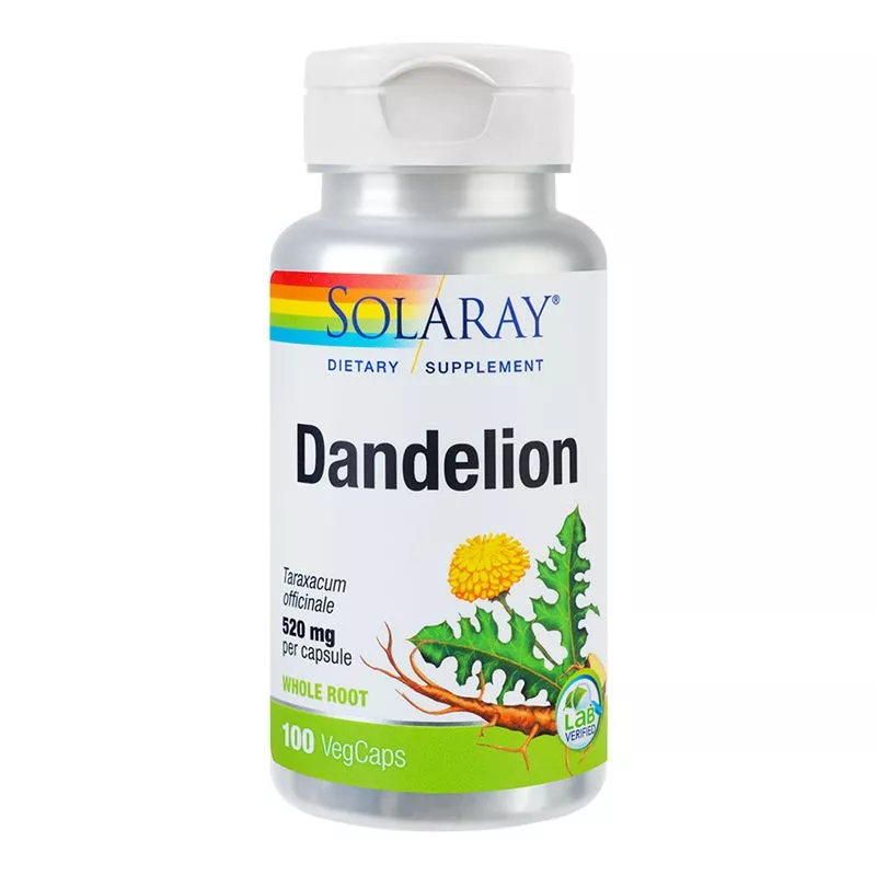 Dandelion (Papadie) 520 mg Solaray, 100 capsule, Secom, [],remediumfarm.ro