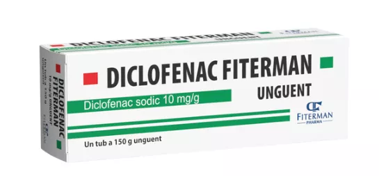 Diclofenac unguent, 10 mg/g, 150 g, Fiterman, [],remediumfarm.ro