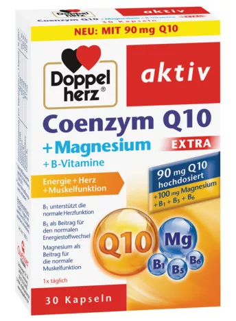 DOPPELHERZ Aktiv Coenzima Q10 Extra+Magneziu x 30cps, [],remediumfarm.ro