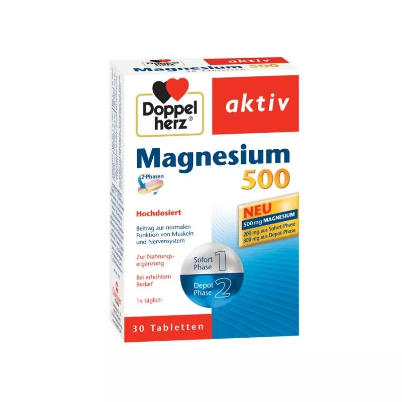 DOPPELHERZ Magnesium 500mg x 30cp, [],remediumfarm.ro