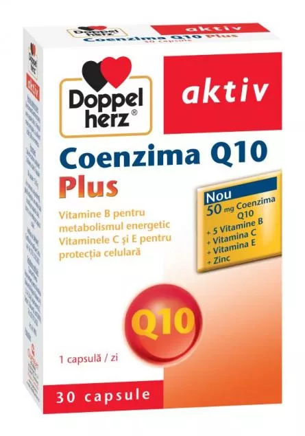DOPPELHERZ Coenzima Q10 Plus 50mg x30cps, [],remediumfarm.ro