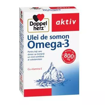 DOPPELHERZ Ulei somon Omega3 800mg 30cp, [],remediumfarm.ro