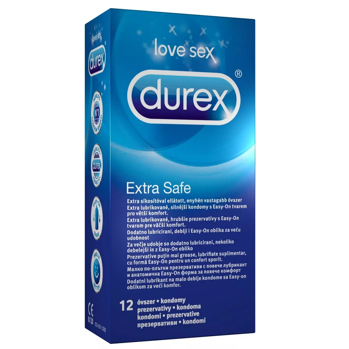 Prezervative Extra Safe, 12 bucati, Durex, [],remediumfarm.ro