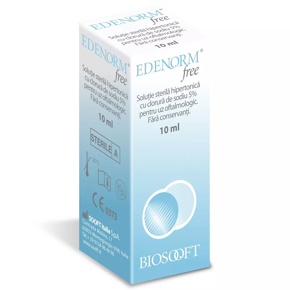 Edenorm 5% solutie oftalmica hipertonica, 10 ml, BioSooft Italia, [],remediumfarm.ro