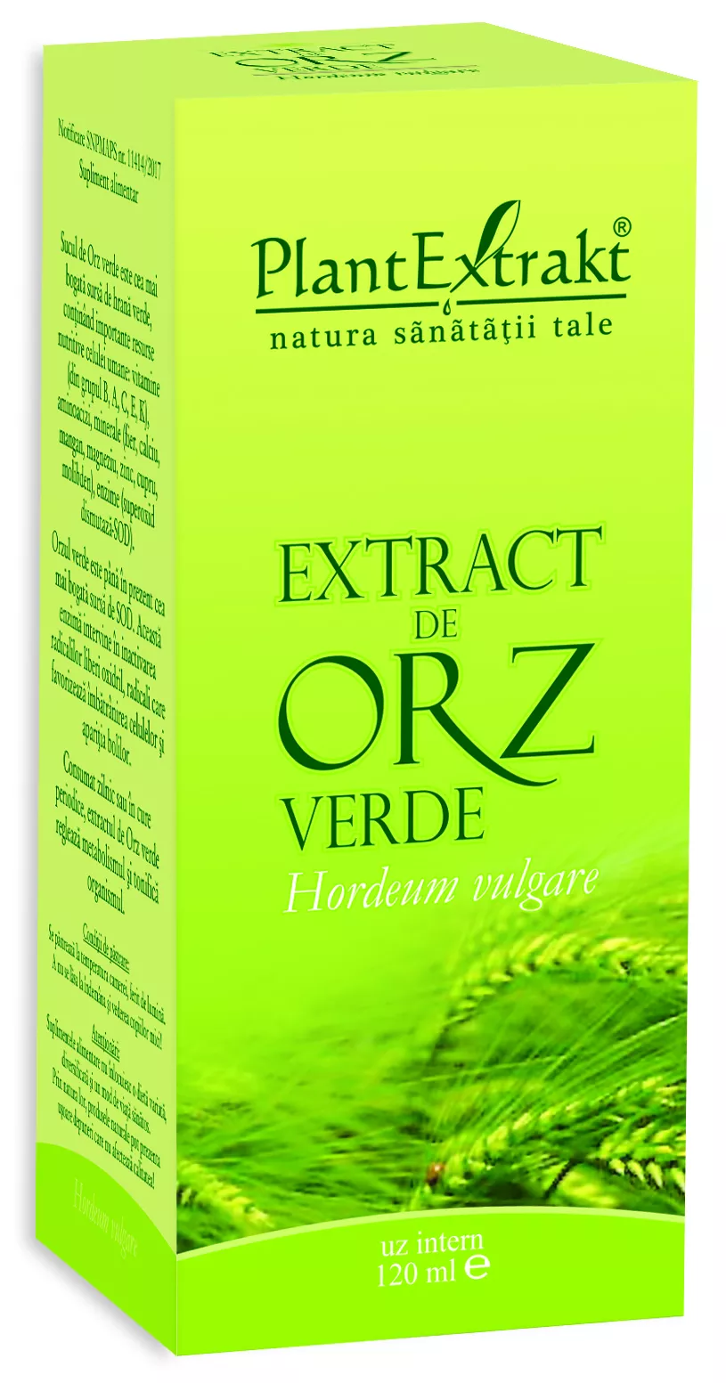 Extract de orz verde, 120 ml, Plantextrakt, [],remediumfarm.ro