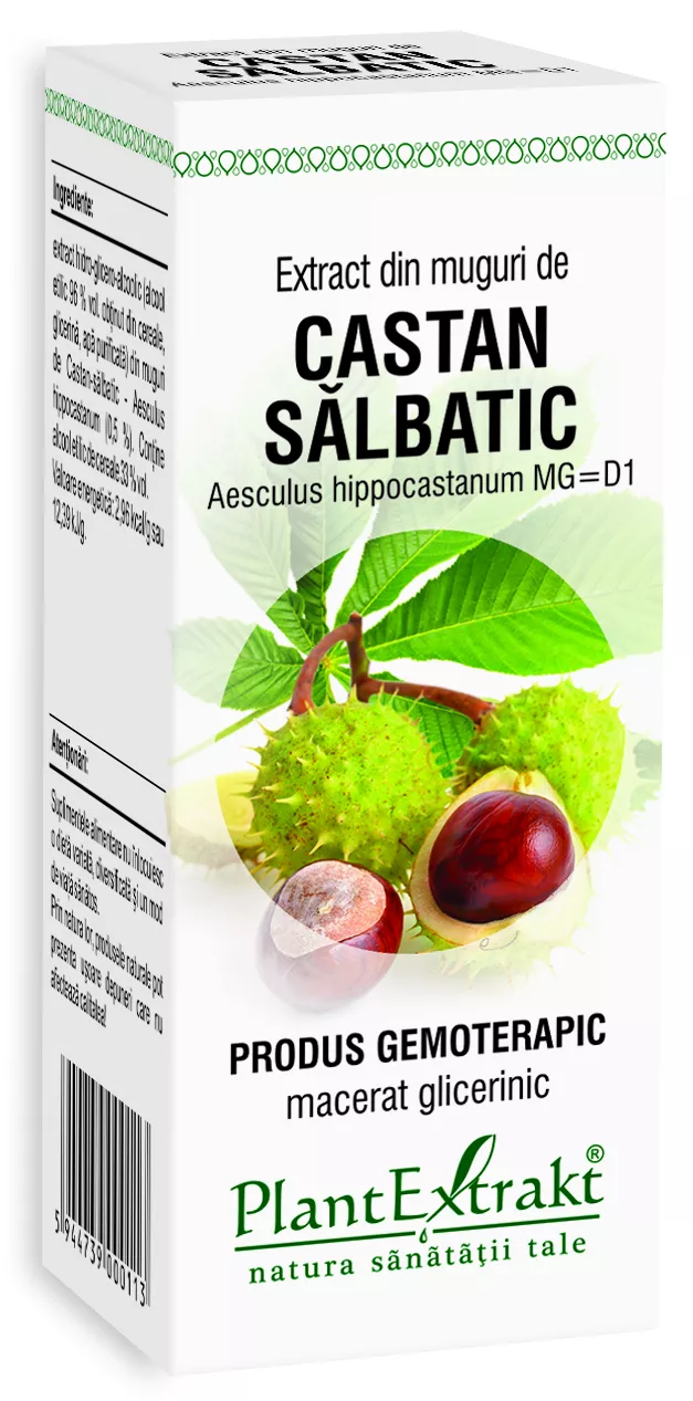 Extract din muguri de castan salbatic, 50 ml, Plantextrakt, [],remediumfarm.ro
