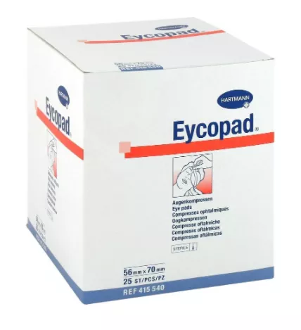 Eycopad comprese oculare 5,6 x 7cm x 25buc (Hartmann), [],remediumfarm.ro