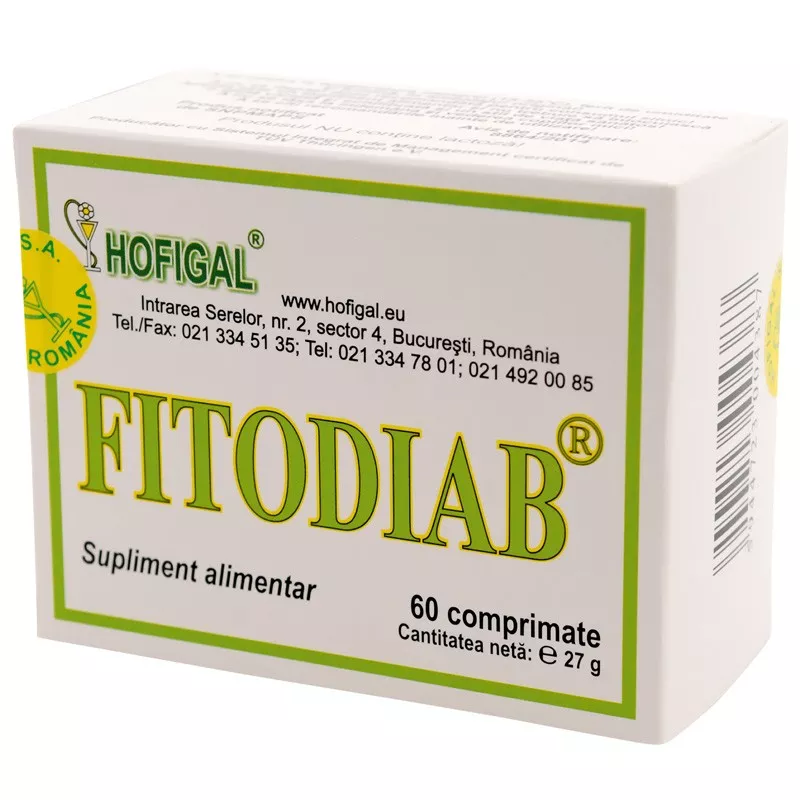 Fitodiab, 60 comprimate, Hofigal, [],remediumfarm.ro