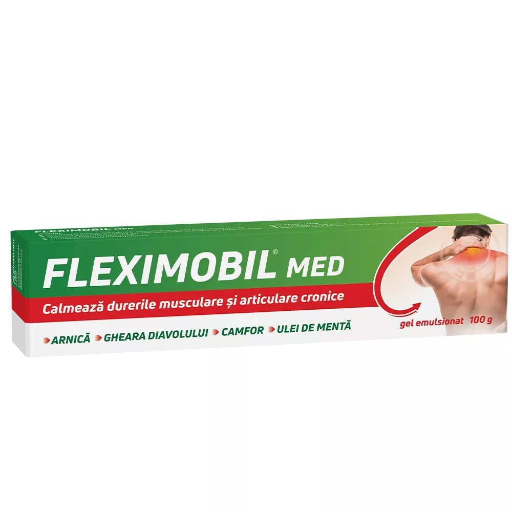Fleximobil Hot gel emulsionat, 100g, Fiterman, [],remediumfarm.ro